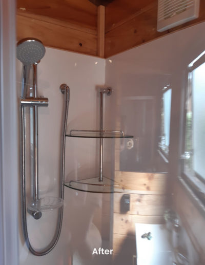 Pristine Shower Clean after shower clean service removed and prtect against shower scum and scale